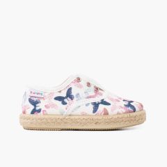 Butterflies Elastic Tongue Trainers without Laces Multicolor