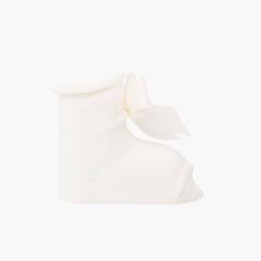 Baby booties with bow Cava