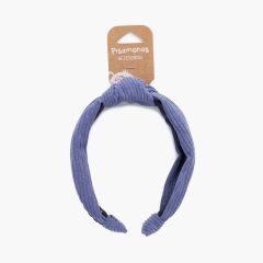 Corduroy knot headband Blue Klein