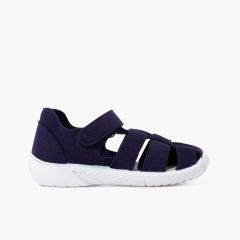 Nobutex children's sandals with reinforced toe cap Navy Blue