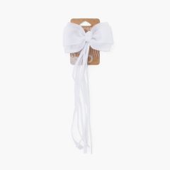 Organza ribbon bow comb Snow White