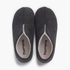 Corduroy Babouche Slippers Grey