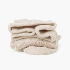 Side crochet warm cotton tights Linen