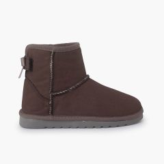 Aussie style boots with a back bow Brown