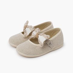 Bow and lace up Mary Janes ceremonies Off-White
