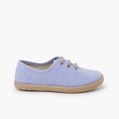 Ceremony bluchers espadrille sole Chambray Blue