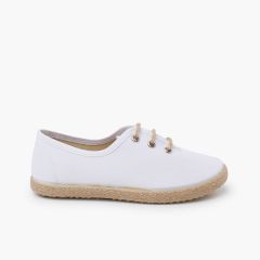 Ceremony bluchers espadrille sole White