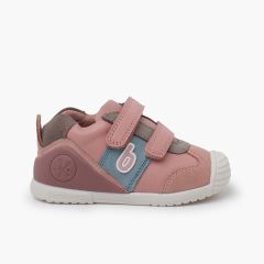 Biomecanics Girls' trainers double Hook-and-Loop Pink