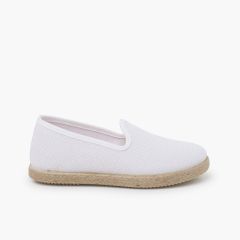 Dress Espadrilles for Boys in Linen White