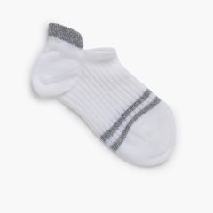 SHINY STRIPED INVISIBLE SOCKS Aluminium