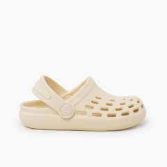 Extra light sport rubber clogs ivory