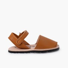 Soft avarcas sandals for children flexible sole Leather