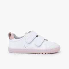 Blanditos hook-and-loop straps trainers large sizes White and Pink