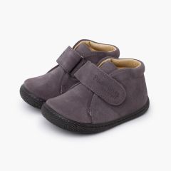 Barefoot Suede Boots for Kids Grey
