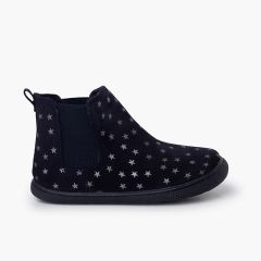 Barefoot Starry Boots with elastic Navy Blue