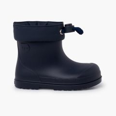 Barefoot wellies with Adjustable Cord Navy Blue
