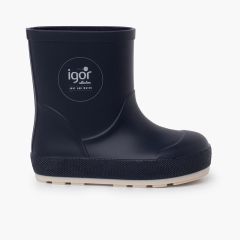 Yogi Nautical Style Barefoot Wellies Navy Blue