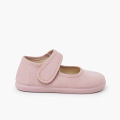 Barefoot fine linen mary janes Pale Pink