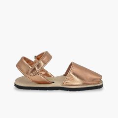 Soft avarcas sandals metallic colours flexible soles Bronze