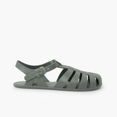 Barefoot jelly sandals for kids and women Green