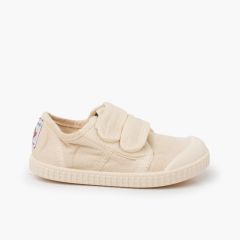 Barefoot wide canvas trainers matching sole ivory