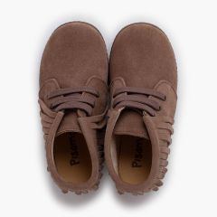 Kids’ suede boots fringes round toe Taupe