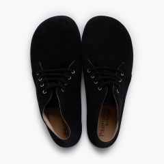 Barefoot suede lace-up boots Black