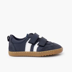 Blanditos trainers side stripes caramel sole Navy Blue