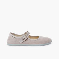 Barefoot suede-effect Mary Janes buckle women Pearl