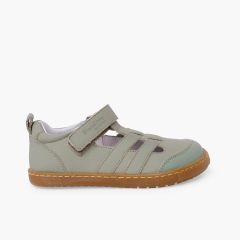Blanditos leather sporty sandals for children Green
