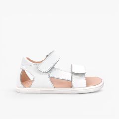 Blanditos first steps barefoot sandals side strap White