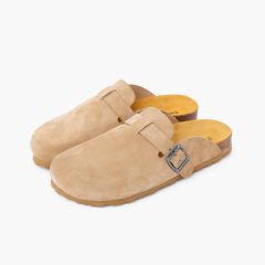 Women’s suede bio clogs Beige
