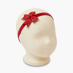 Baby elastic headband medium bow Burgundy