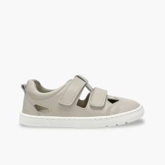 Barefoot sandals double fastening nappa boys Off-White