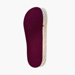 Thermal barefoot insoles larger sizes Burgundy