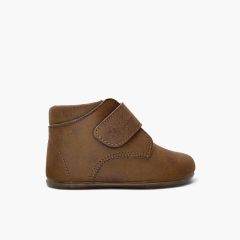 Children’s barefoot desert boots leather-effect finish Leather