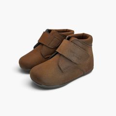 Children’s barefoot desert boots leather-effect finish Leather
