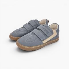 Barefoot trainers in nubuck-effect finish side trim Lead Blue