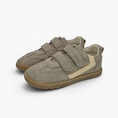 Barefoot trainers in nubuck-effect finish side trim Taupe