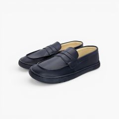Children’s barefoot school loafers Navy Blue