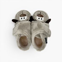 Children’s puppy ankle slippers Taupe