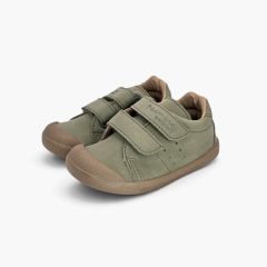 Soft barefoot nubuck-effect trainers Dry Green