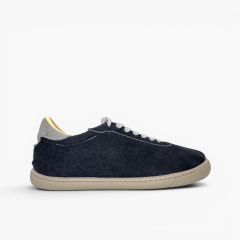 Barefoot suede trainers contrast laces Navy Blue