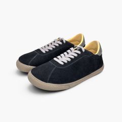 Barefoot suede-effect trainers contrast laces Navy Blue