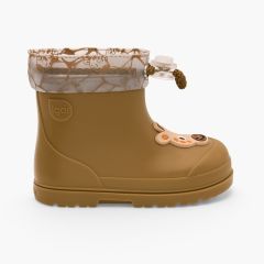 Adjustable barefoot animal wellies Mustard