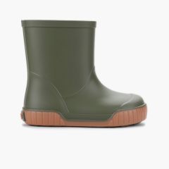 Barefoot wellies with caramel sole Khaki
