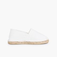 Slip-on Espadrilles for Kids and Adults (S10.5) White