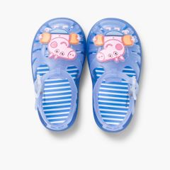 Boys George Pig Jelly Shoes Blue