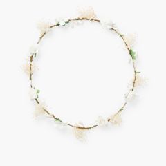 Flower and gypsophila garland White