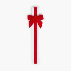 Velvet headband with bow and sparkles  Red